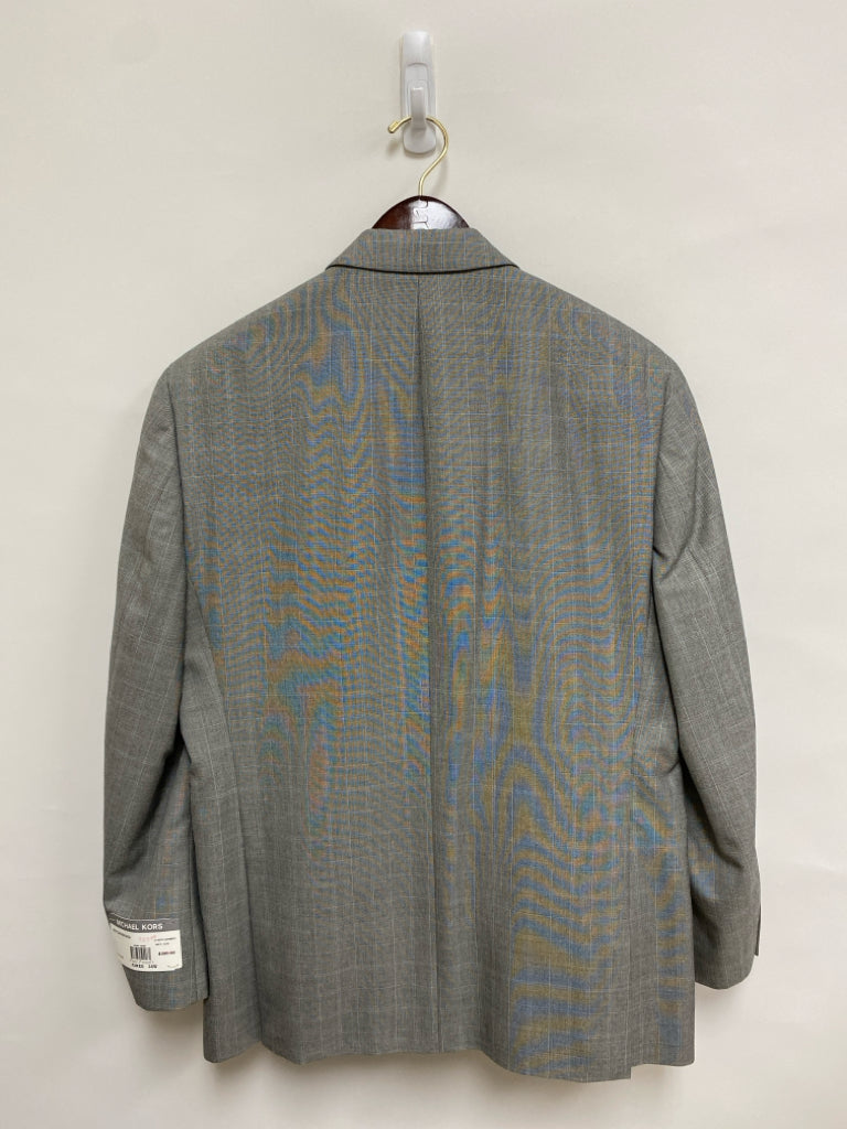 NWT Michael Kors Size 42R Gray Windowpane Men&
