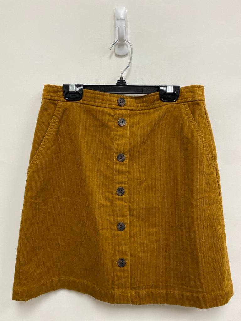 J Crew Size 2 Brown Buttons Corduroy Ladies Skirt