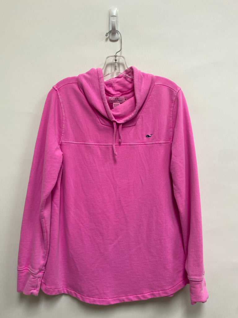 Vineyard Vines Size M Neon Pink Cowl Neck Ladies Sweatshirt