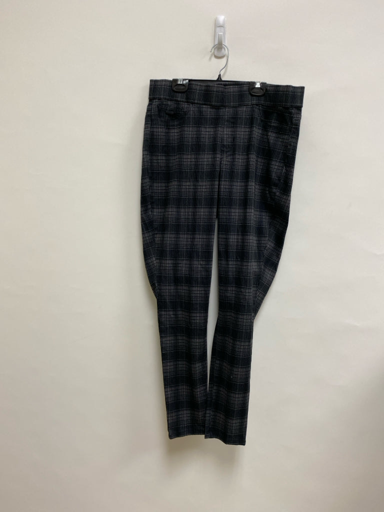 NWT Nine West Size 10 Black Gray Criss-Cross Pull-on Ladies Pants