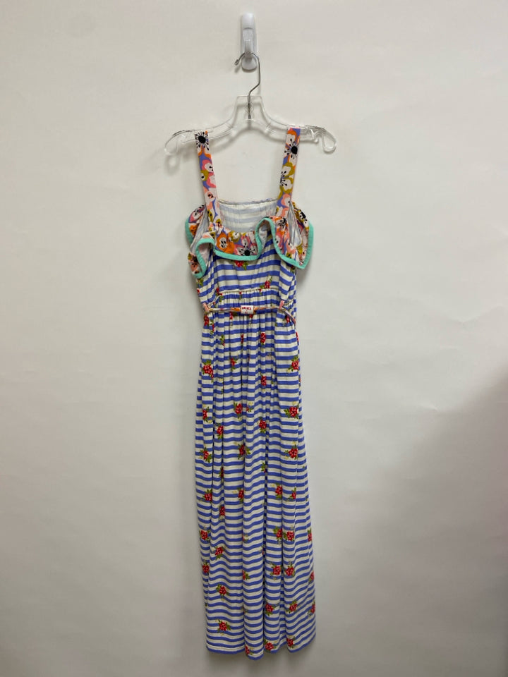 Matilda Jane SIZE 12 Pink Blue/White Stripes/Flowers Sleeveless Girl&