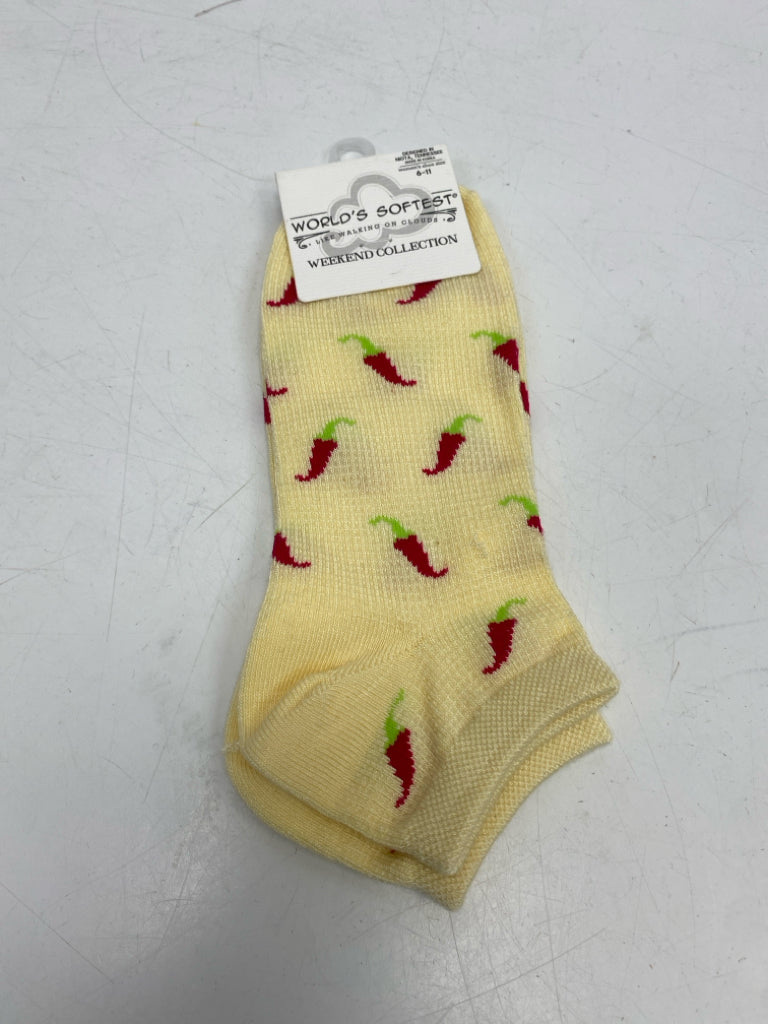 NEW Yellow Red Socks