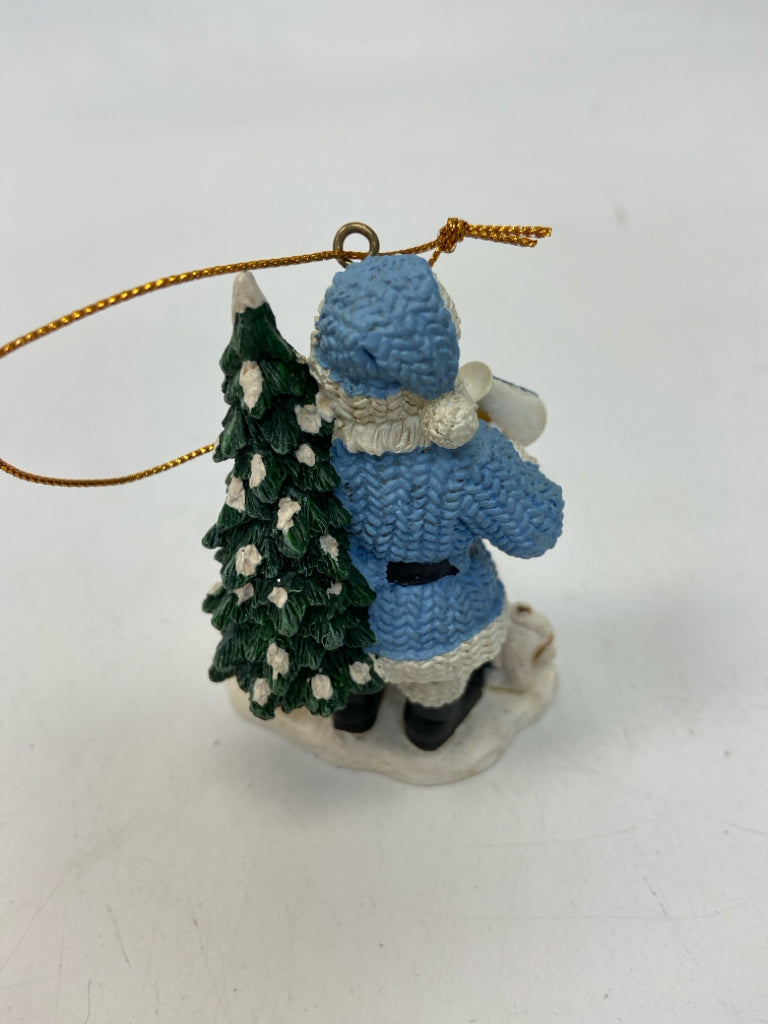 Blue White UNC Ornaments