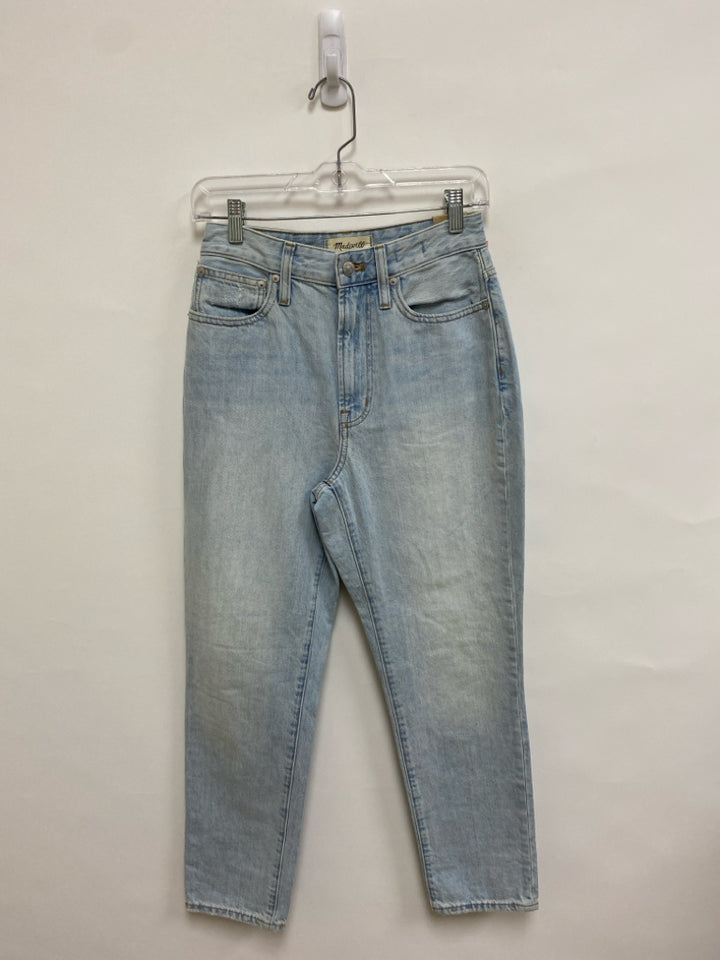 NWT Madewell Size 25 Light Blue Faded Denim Ladies Jeans