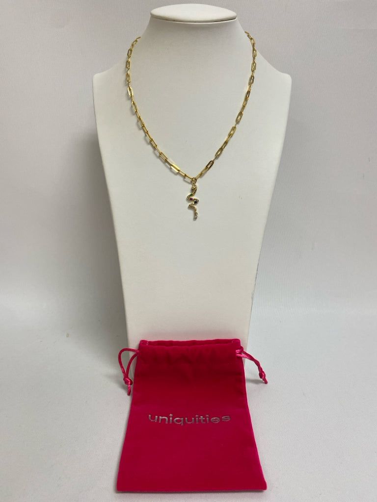 Gold Color Multi Color Snake Necklace