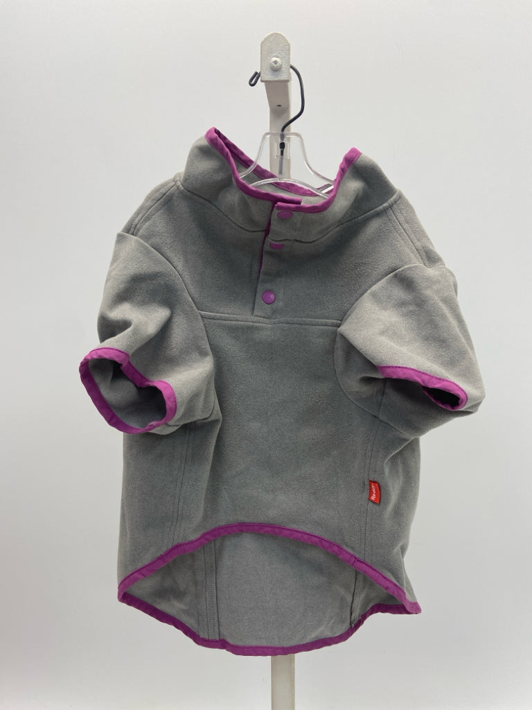 Gray Purple Trimmed Pet Clothing