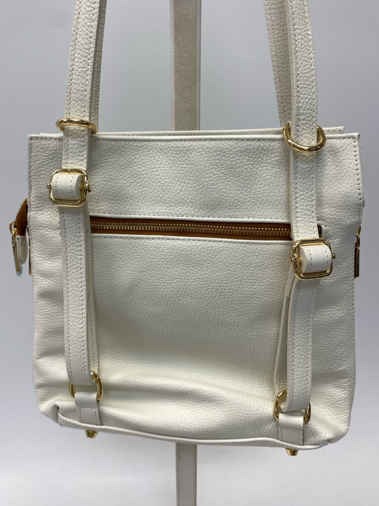 ValentinA White Gold Accent(s) Leather Tote Bag
