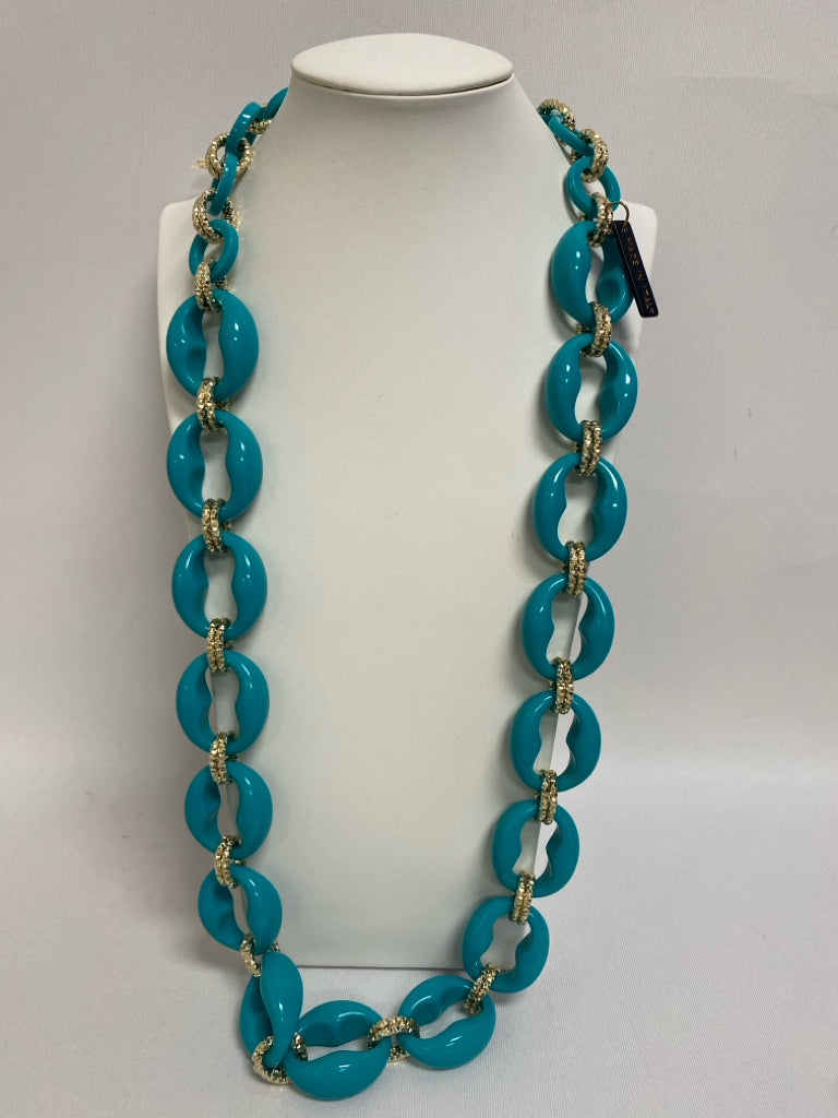 NWT Gold Color Turquoise Shapes Necklace