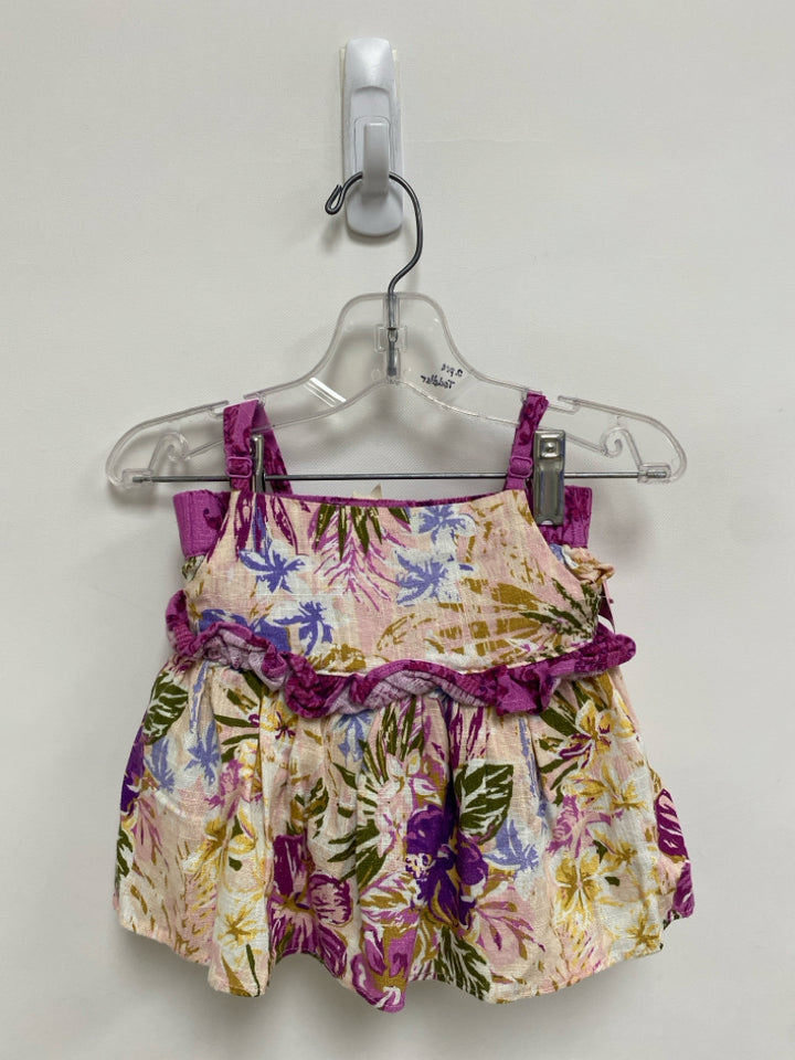 Matilda Jane SIZE 18-24M Lilac Cream/Green Tropical Sleeveless Girl&