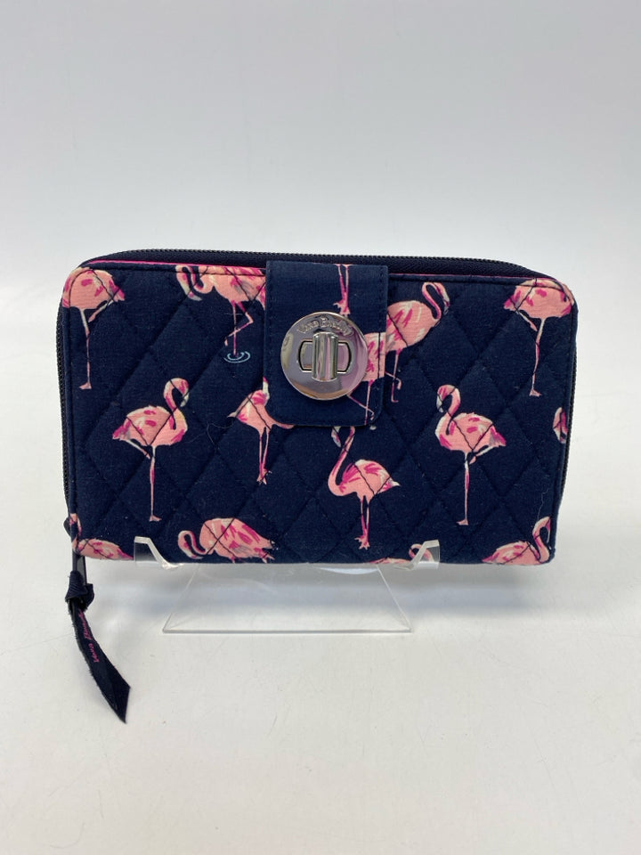 Vera Bradley Navy Pink Flamingo(es) Wallet