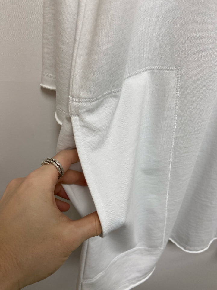 Eileen Fisher Size L White Pocket(s) Tunic Ladies Dress