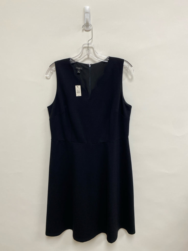 NWT Talbots Size 12P Black Scalloped Sleeveless Petite Dress