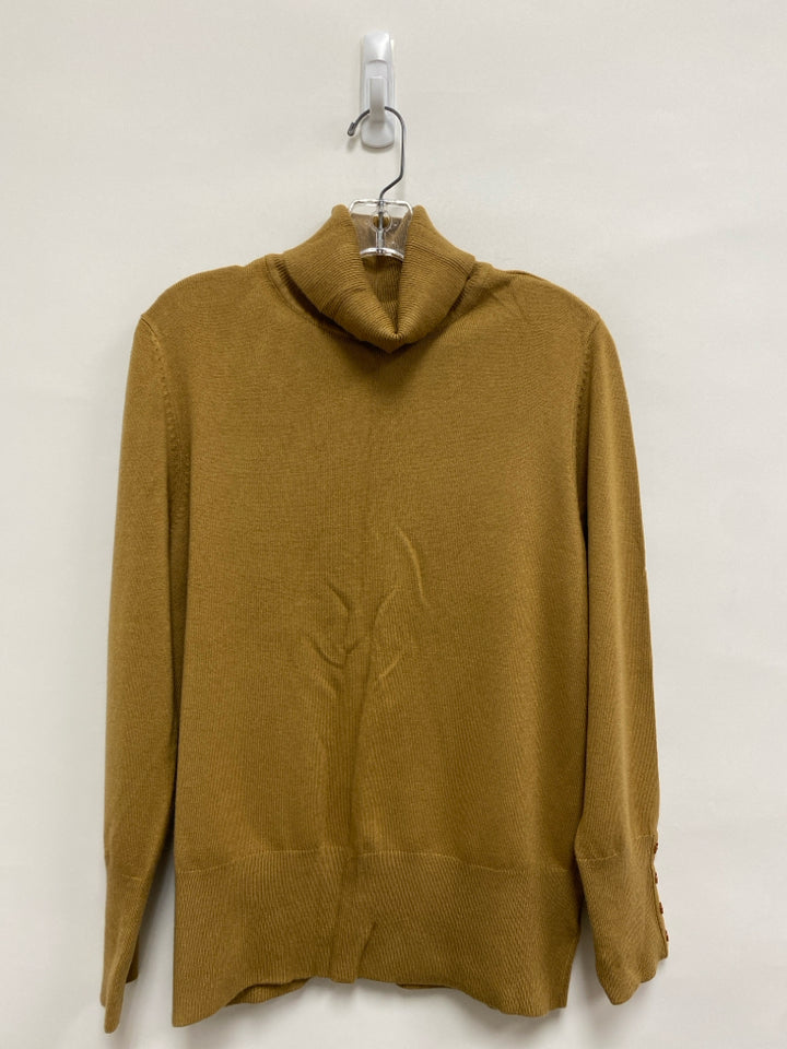 JM Collection Size L Camel Turtleneck Ladies Sweater