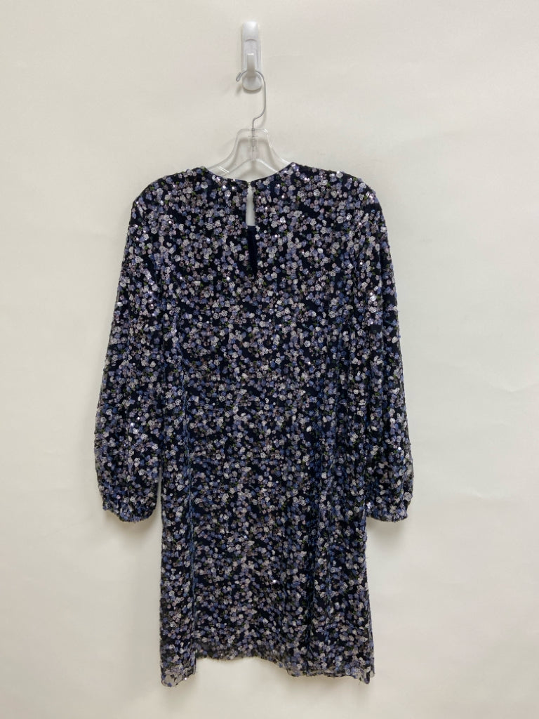 NWT Ann Mashburn Size L Navy Embroidered Sequins Ladies Dress