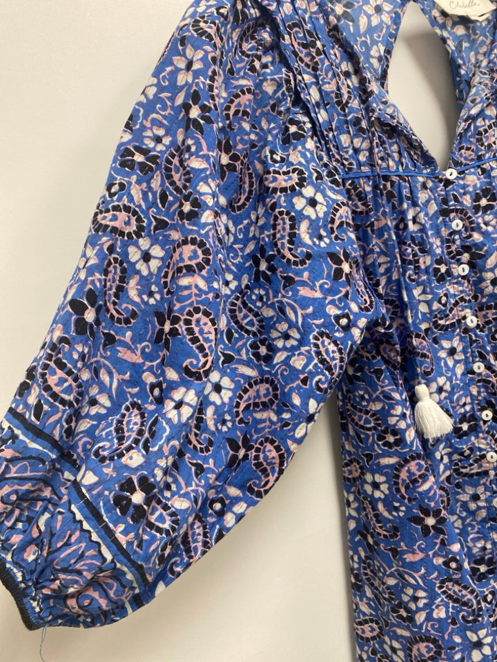 Cleobella Size S Blue Pink Paisley Ladies Dress