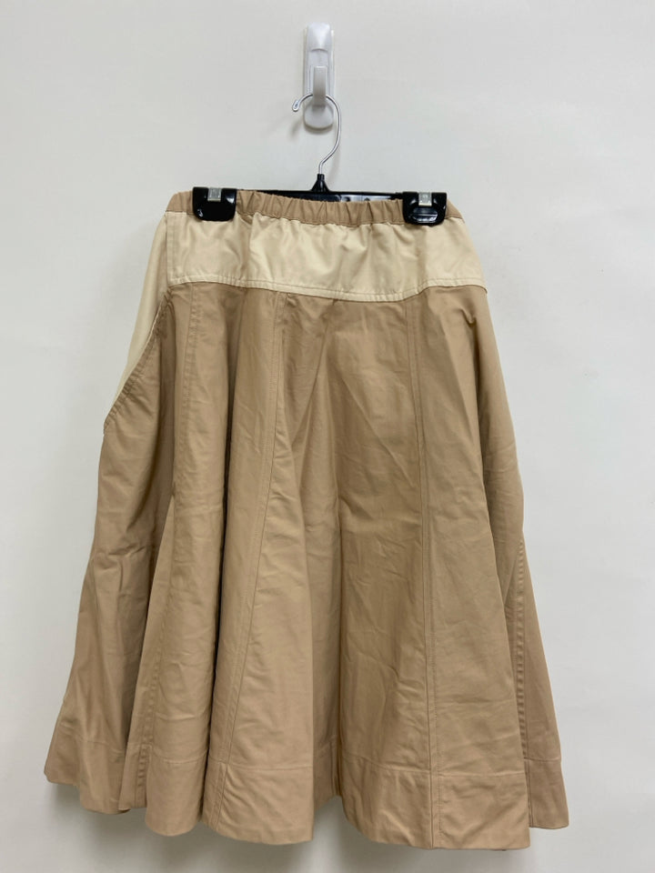Maeve Size XL Tan/Cream Color Block Ladies Skirt