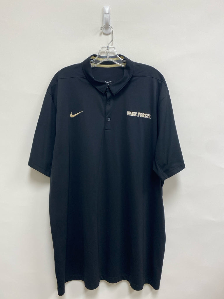 Nike Size XXL Black Wake Forest Polo Men&