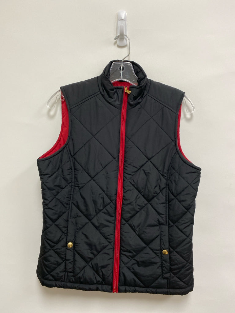 Lauren Ralph Lauren Size M Black Zip Down Quilted Ladies Vest