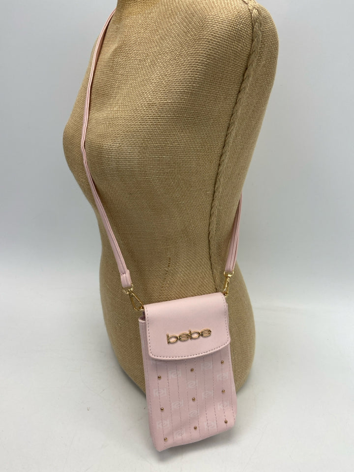 Bebe Pink Gold Studded Crossbody