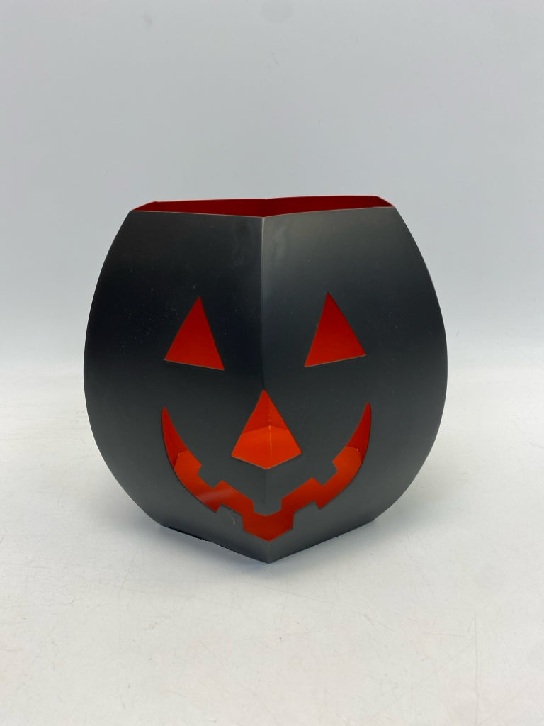 Crate/Barrel Black Orange Metal Halloween