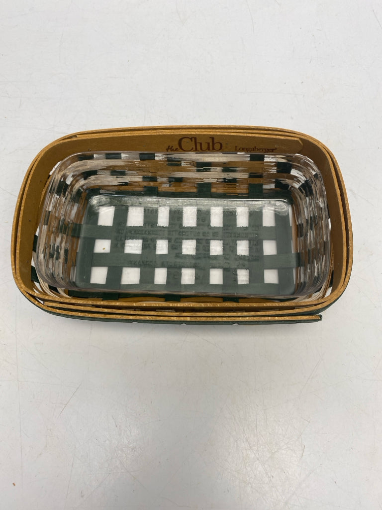 Longaberger Green Brown Basket