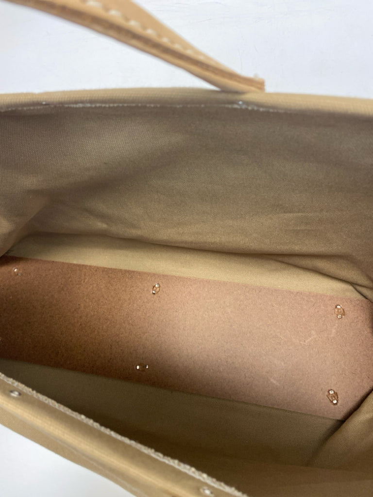 NWT Khaki White Word(s) Canvas Tote Bag