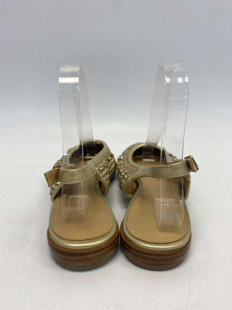 NWOT Talbots  Size 8 Gold Woven Metallic Flats
