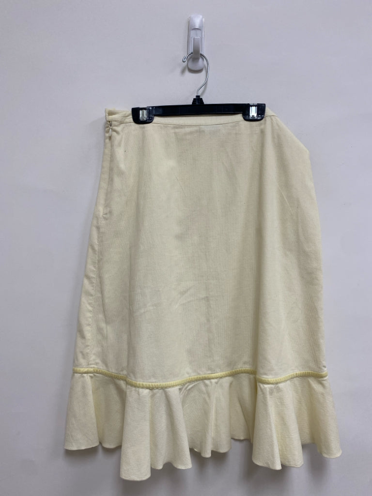 odille Size 2 Cream Corduroy Ladies Skirt