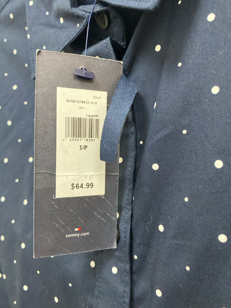 NWT Tommy Hilfiger Size S Navy White Polka Dot Ladies Top