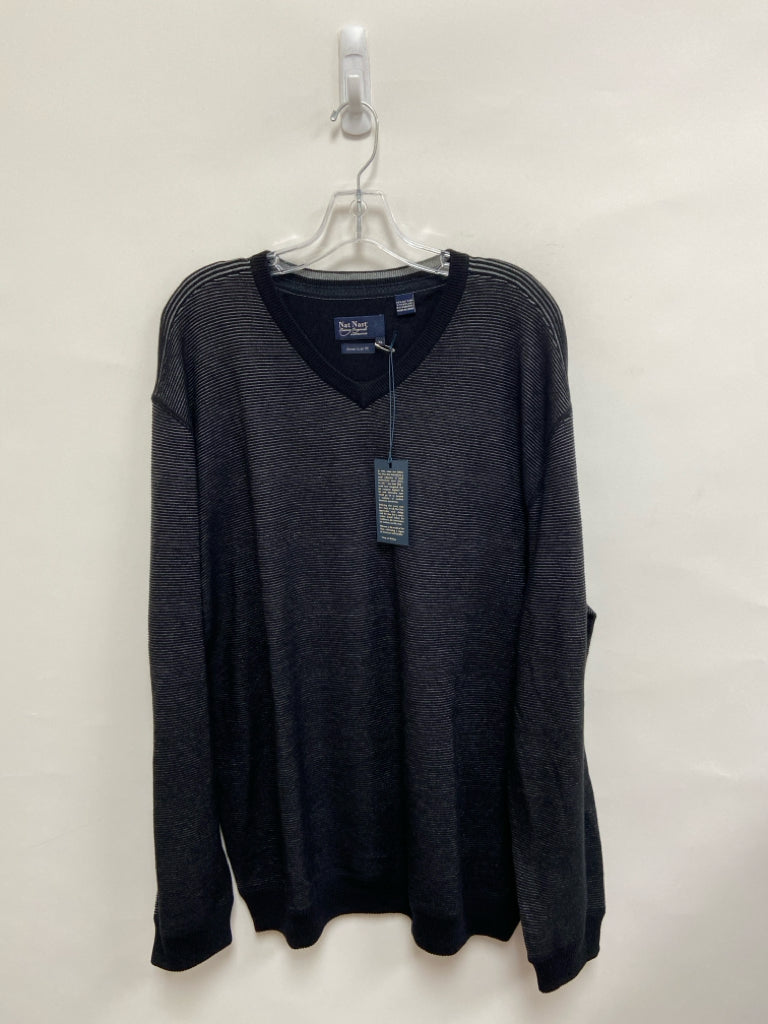 NWT Nat Nast Size XL Black Gray Ribbed Men&