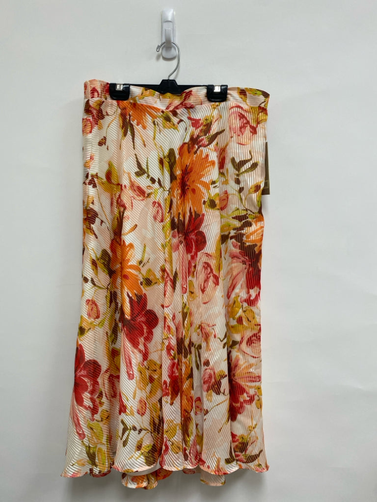 NWT Laura Ashley Size S Pink Orange/Green Flowers Ladies Skirt