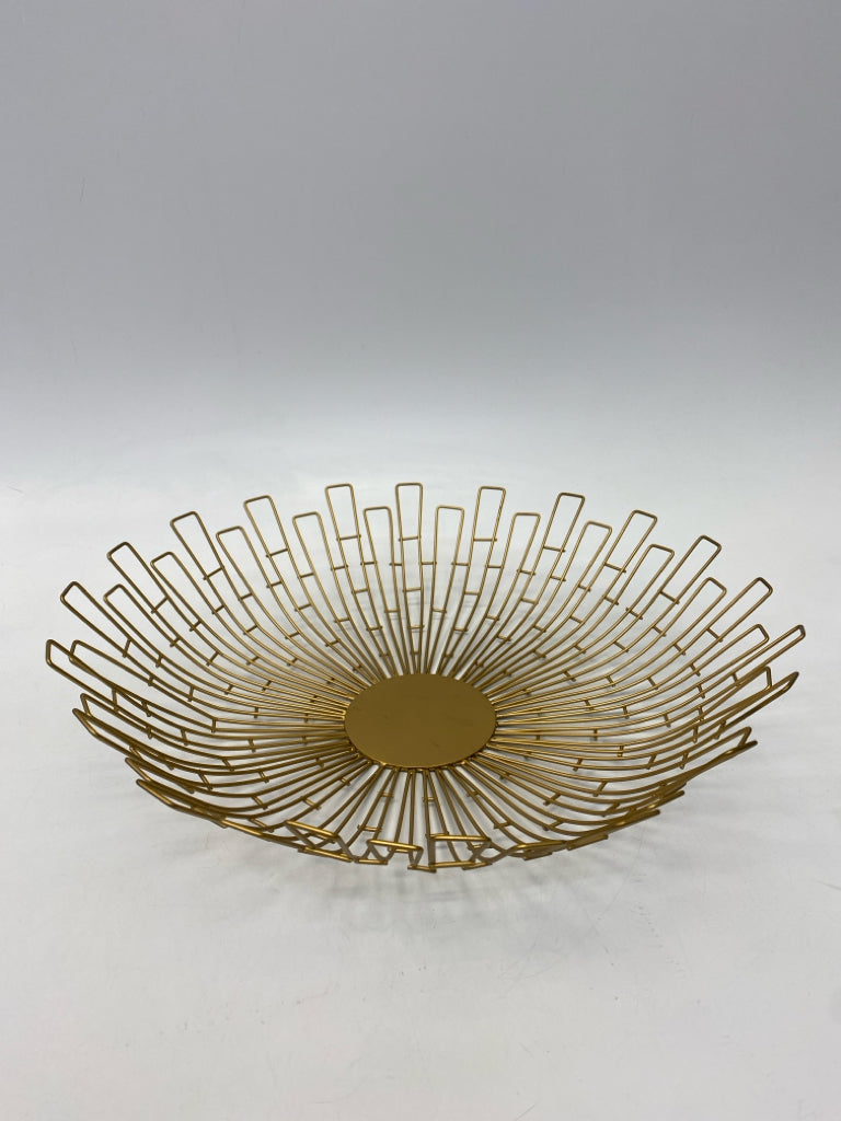Gold Cut-Out Metal Decorative Bowl