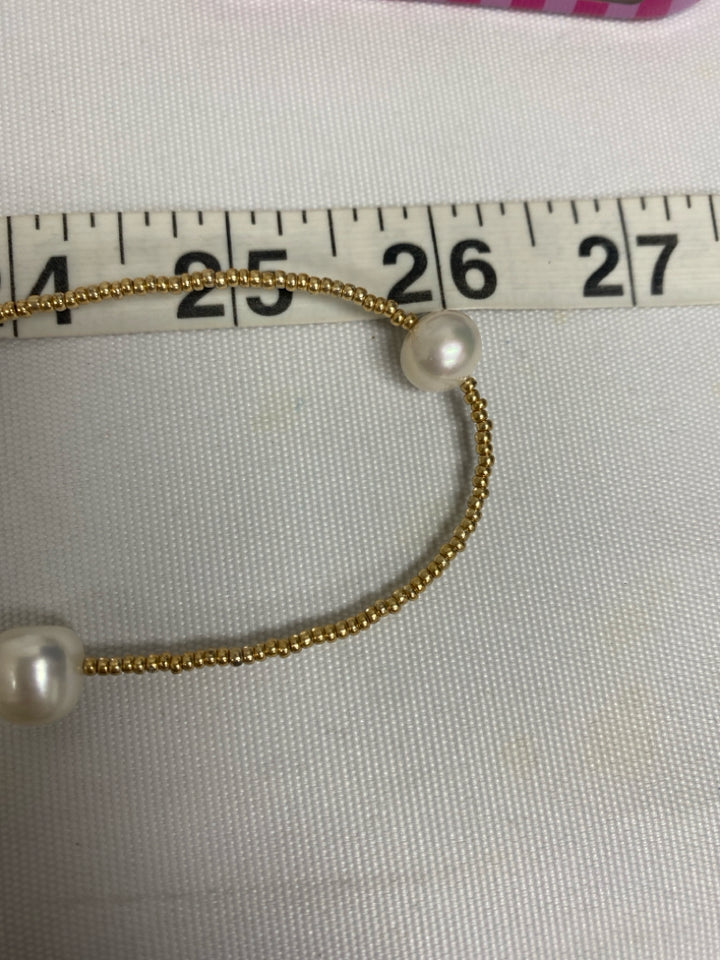 Pearl Gold Color Beaded Necklace