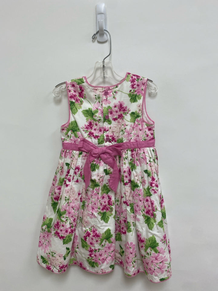 NWT JoJo Maman SIZE 3/4T White Pink/Green Floral Sleeveless Girl&
