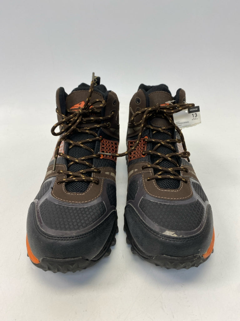 NWT North Creek Traders Size 13 Brown Orange Lace-Up Men&