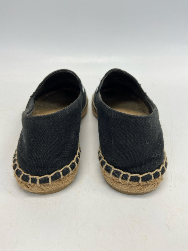 Tory Burch  Size 7.5 Black Tan Trimmed Flats
