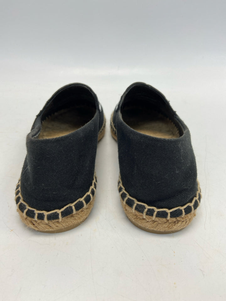 Tory Burch  Size 7.5 Black Tan Trimmed Flats