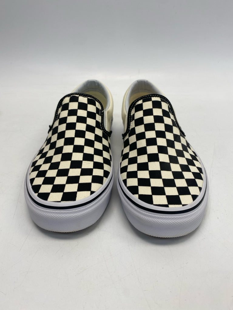 NWOT Vans US Shoe Size 10.5 Cream Black Checkered Sneakers