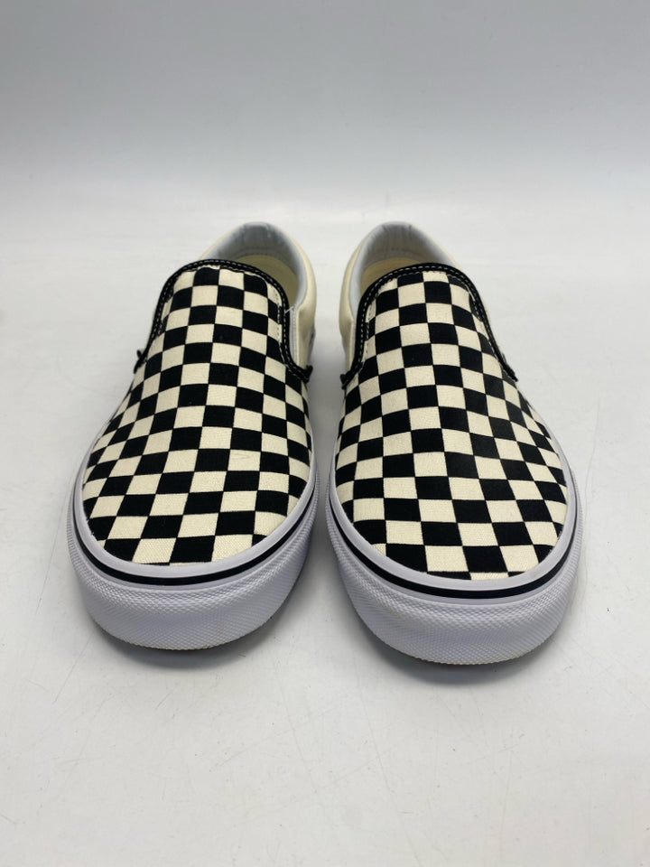 NWOT Vans US Shoe Size 10.5 Cream Black Checkered Sneakers