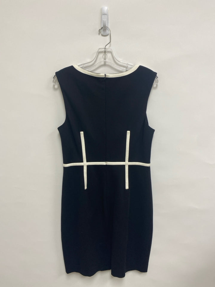 Trina Turk Size 10 Black White Sleeveless Ladies Dress
