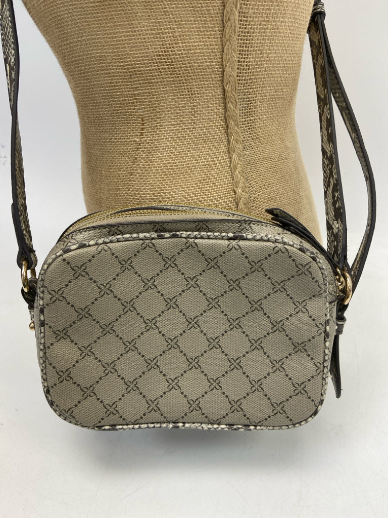 Nine West Brown Gray Snakeprint Crossbody