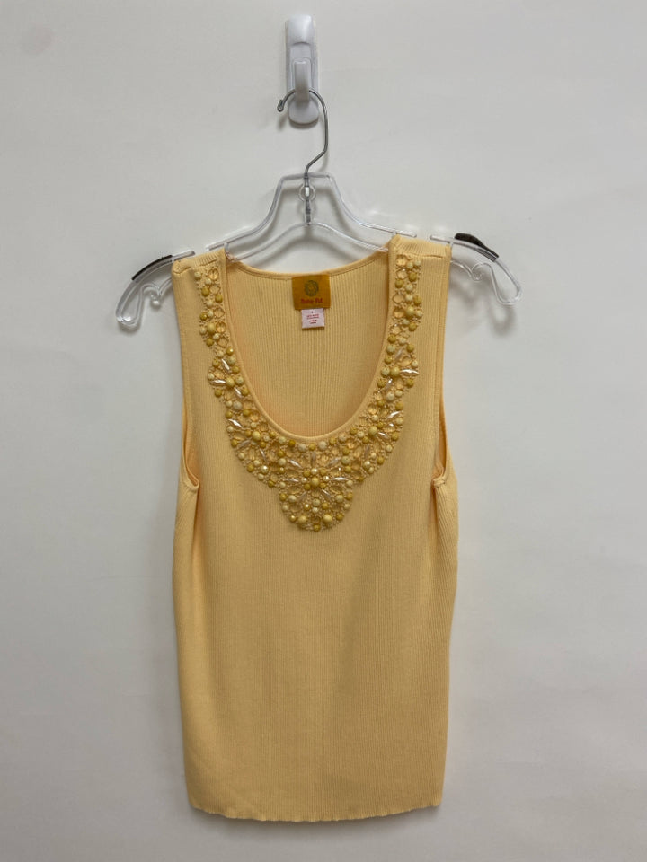 Ruby Rd. Size L Yellow Beaded Tank Ladies Top