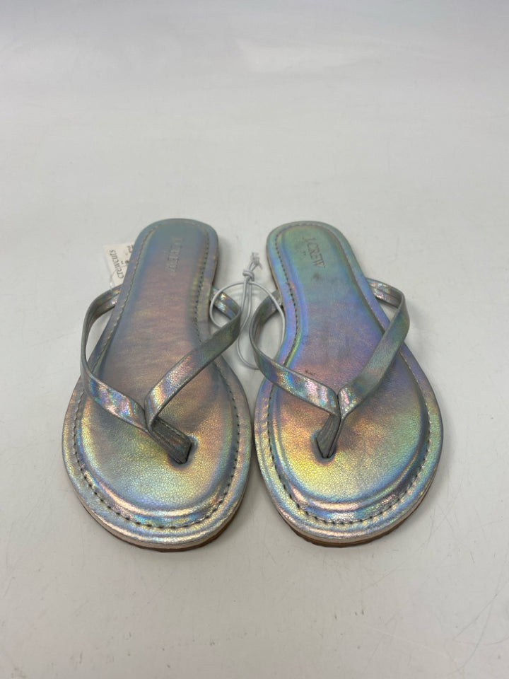 NWT J Crew SIZE 2 Silver Iridescent Girl&