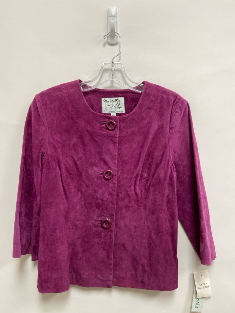 NWT David Brooks Size M Purple Suede Ladies Jacket