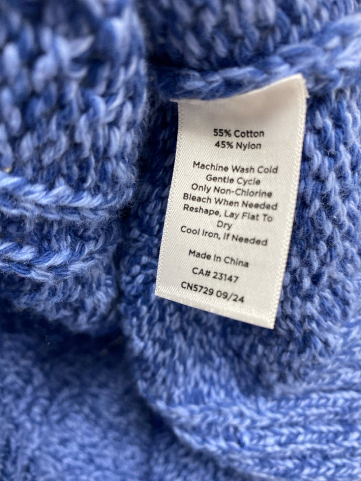 NWT Talbots Size S Blue Heather Cable Knit Ladies Sweater Vest