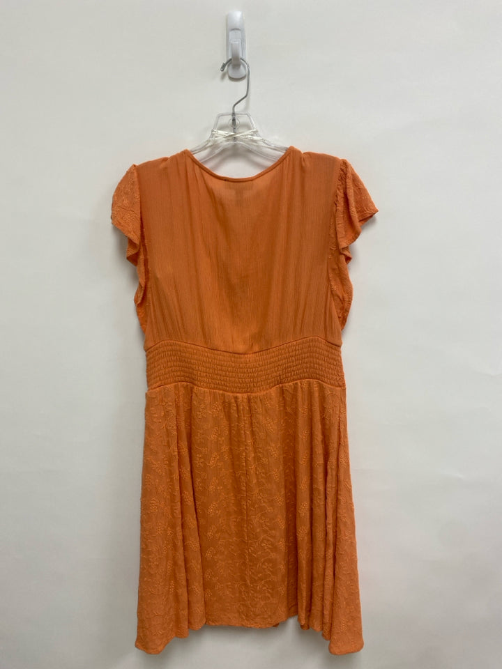 NWT Jessica Simpson Size L Orange Embroidered Ladies Dress