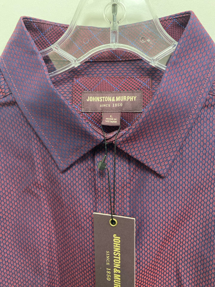 NWT Johnston/Murphy Size L Burgundy/Navy Iridescent Men&