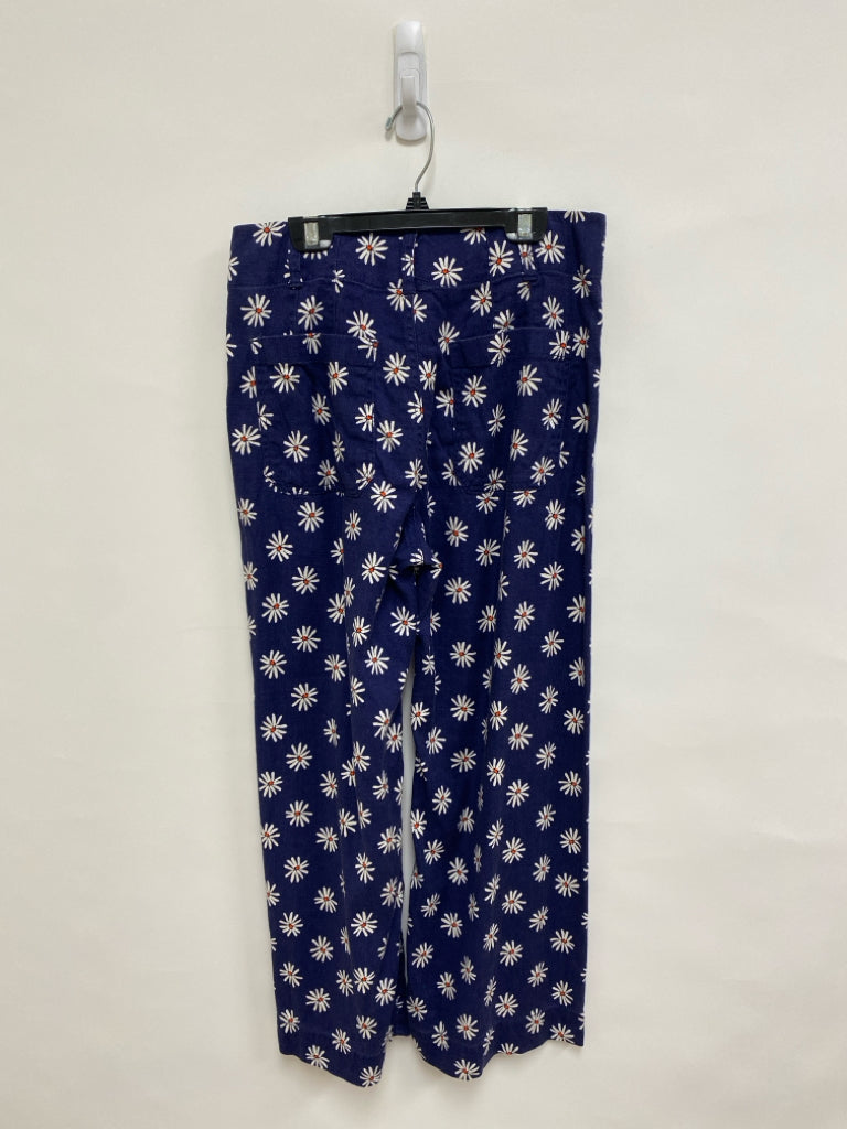 Maeve Size 27 Dark Blue White/Red Flowers Ladies Pants