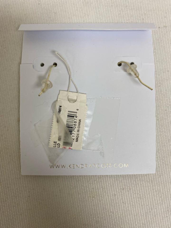 NEW/PKG Kendra Scott Red Gold Color Stones Earrings