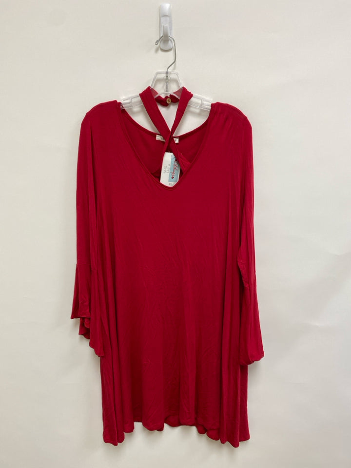 NWT  SIZE  1X Red Tunic Plus Size Top